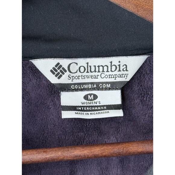 Columbia Womens Purple Pullover Sweater Full Zipped Up Mock Neck Pockets Size M - Picture 5 of 10